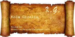 Kolm Gizella névjegykártya