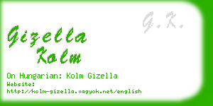 gizella kolm business card